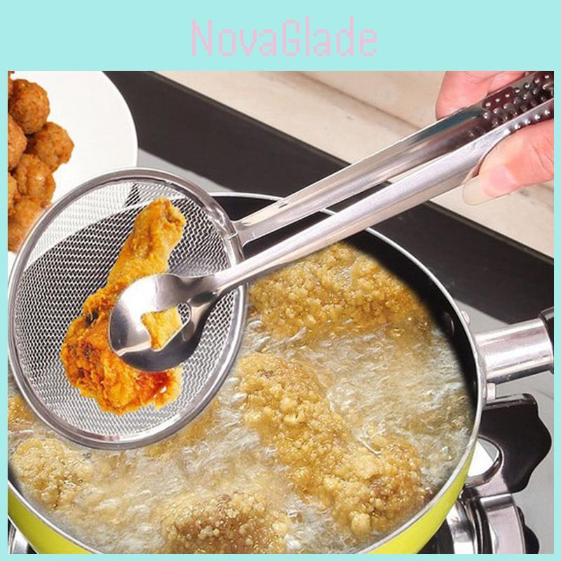 Premium Stainless Steel Multi-function Filter Spoon With Clip For Kitchen Use