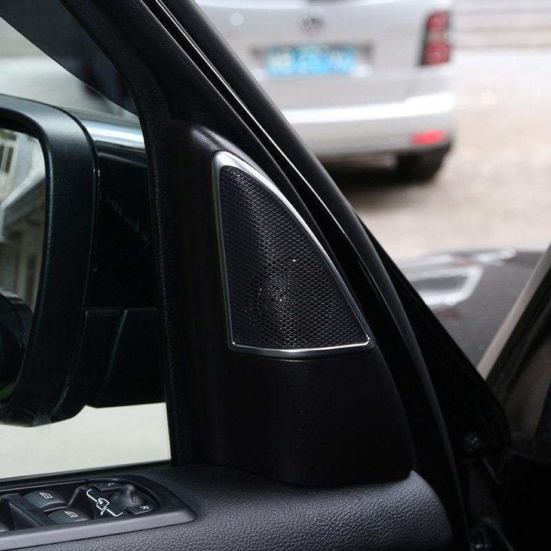 For Land rover Discovery 4 LR4 2009-2016 Car-Styling ABS Chrome Audio Speaker Frame Trim Auto Accessories 2pcs