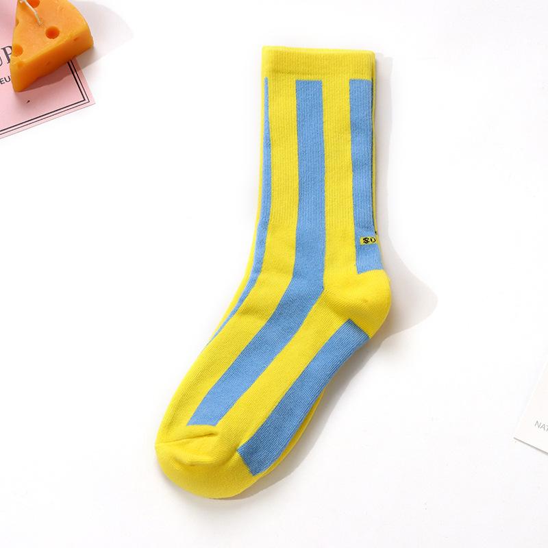 Women's Spring and Autumn Cotton High Quality Small Vertical Stripe Socks