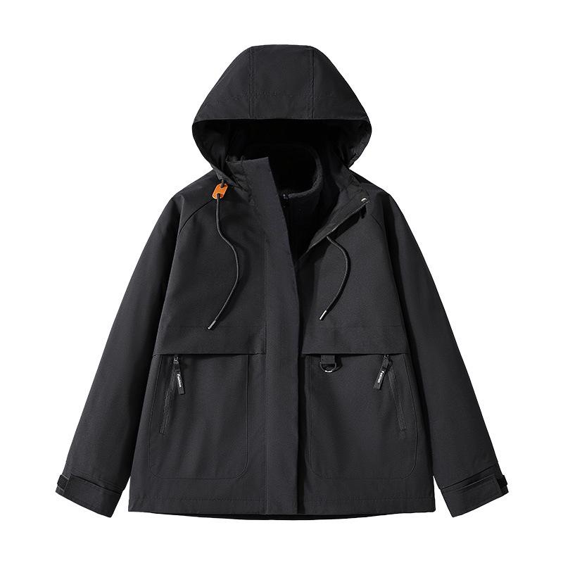 Couple's 3-in-1 Storm Hiking Jacket: Warm, Hooded, Windproof, Waterproof, with Removable Liner