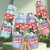 1PC American Cowboy Patriotic Theme Print 750ml Color Plastic Sports Water Bottle Leakproof Flip Straw Lid Suitable for Sports Office Home Use