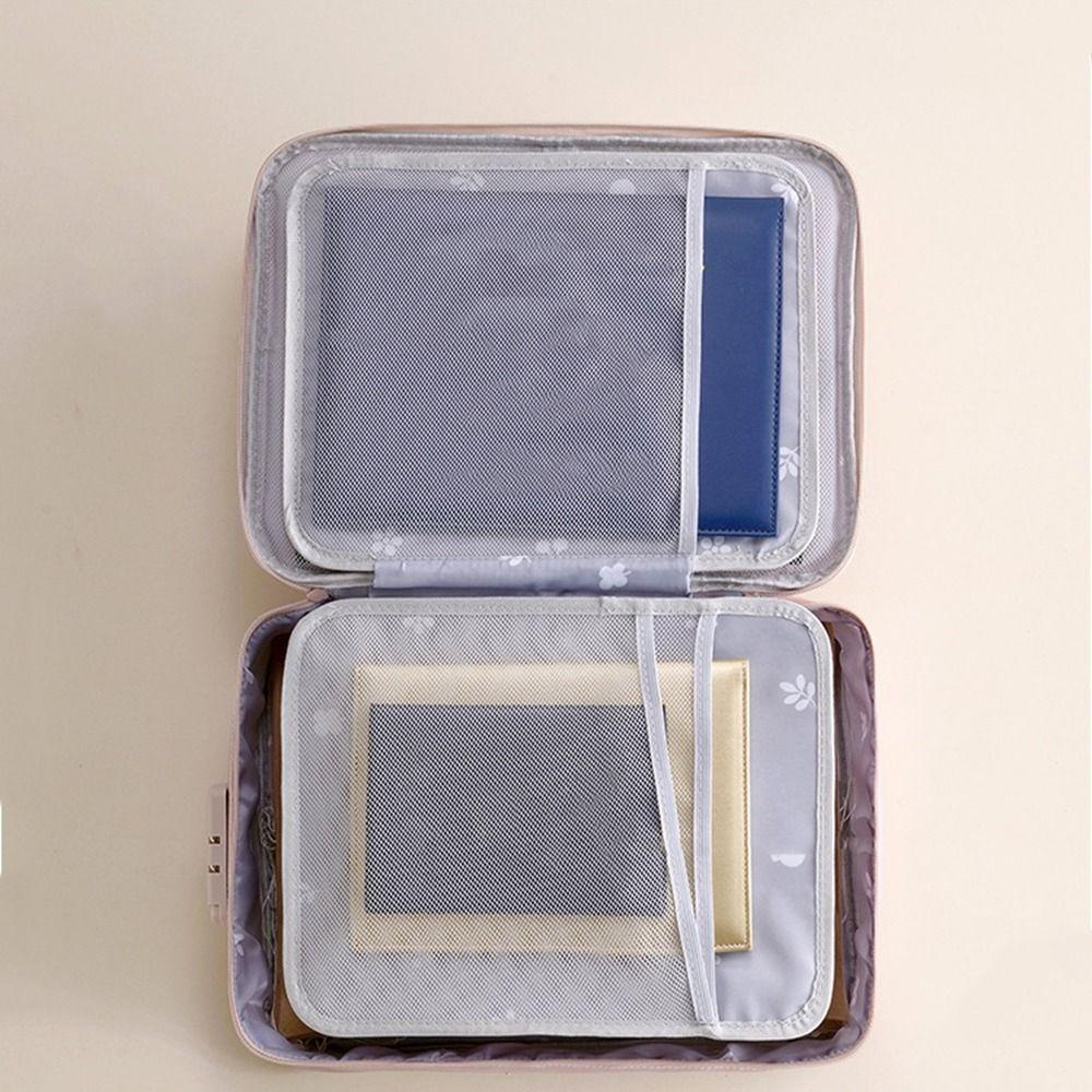 Oxford Cloth Certificate File Organizer Case Large Capacity Passport Briefcase  for Home