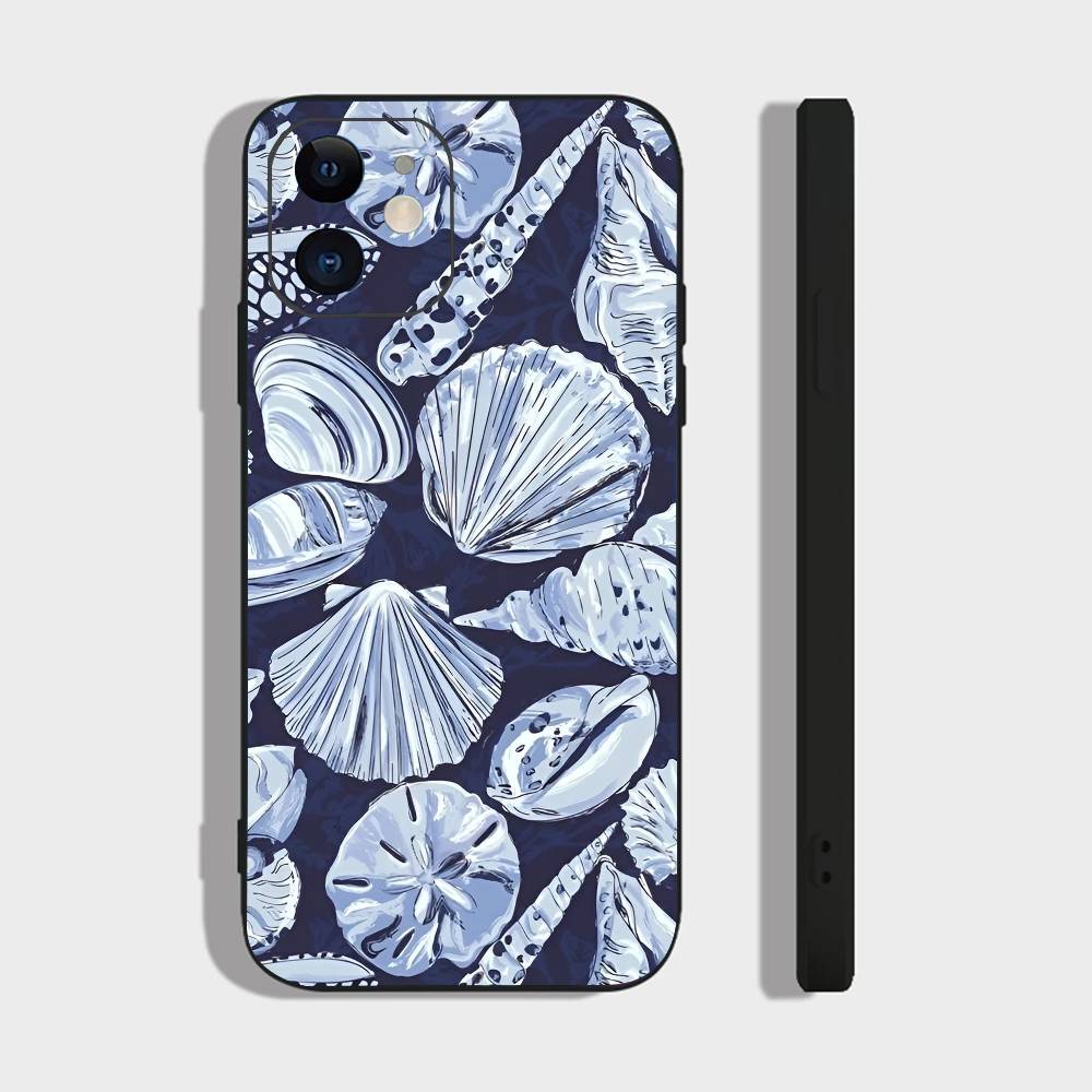 Blue Ocean For IPhone 13,17,11,12,16,14,15,Plus,Pro Max Soft Silicone Black Phone Case