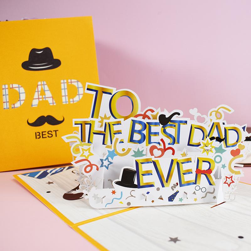 3D Creative Bouquet Gift Card For Mother Father Wife Friends Blessing Card Gift For Mothers Fathers Day Thank You Greeting Cards