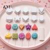 Parent Child Craft Activity Supplies 10PCS Cake Pop Mold Set, Heart/Cloud/Star/Square/Round Shape, PLA Press-forming Baking Diy Dessert Press