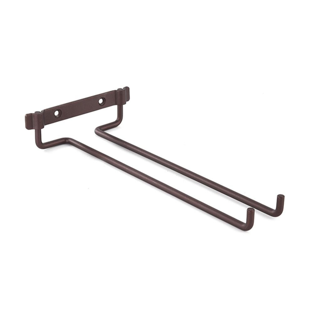 Home Bar Simple Iron Glasses Holder Fashionable Wall Mounted Wall Mounted Rack Single Row Space Saving Single Row Rack Bathroom