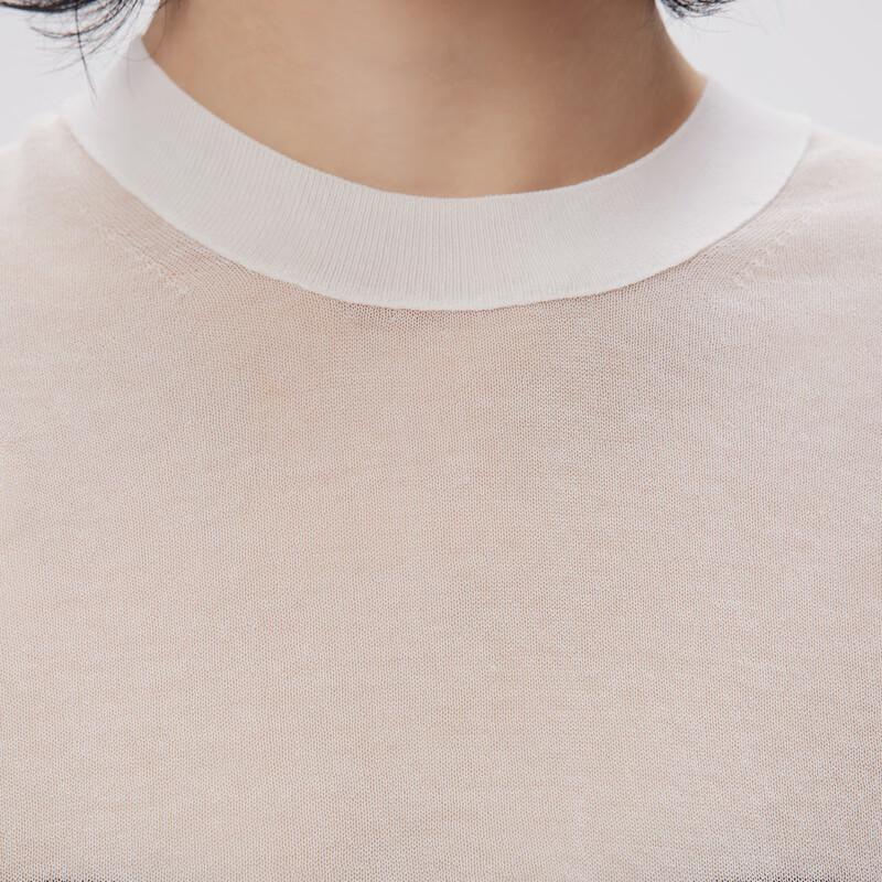 JNBY 2023 Fall Short Sleeve Polka Dot Knit Sweater