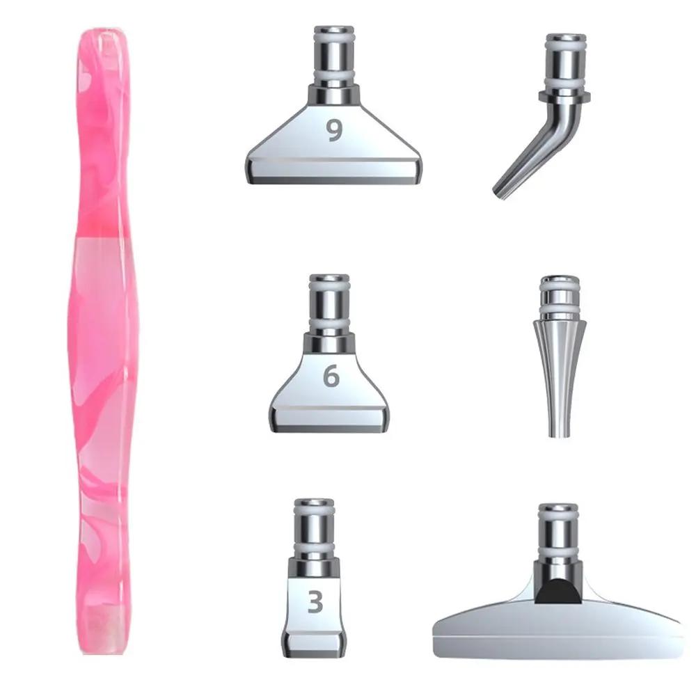7 Adet/takım Reçine Elmas Boyama Kalemi Çevre Dostu Alaşım Yedek Kalem Başlıkları Çok Yerleştiriciler Nokta Matkap Kalemleri DIY Tırnak Sanatı Aracı