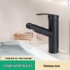 Handun Black Bathroom Pull-Out Basin Faucet