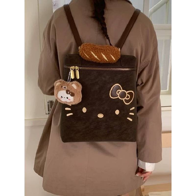 Retro Hello Kitty Backpack With Spacious Design For Teens And Women