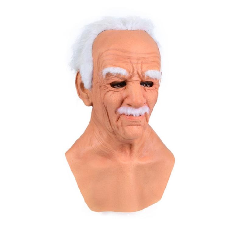 Halloween Old Man Latex Mask Smokingh Grandmothe Home Festival Party