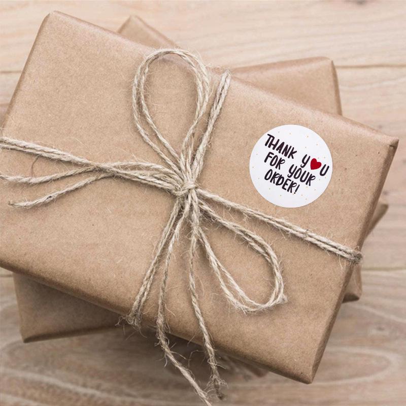 Dankeschön Geschenkaufkleber - 500/Rolle, beschichtetes Papier, Bestseller für Bestellungen