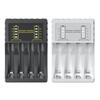Battery Charger Intelligent Led Indicator Short Circuit Protection- for AA/AAA Rechargeable Battery Charger 4 Slot