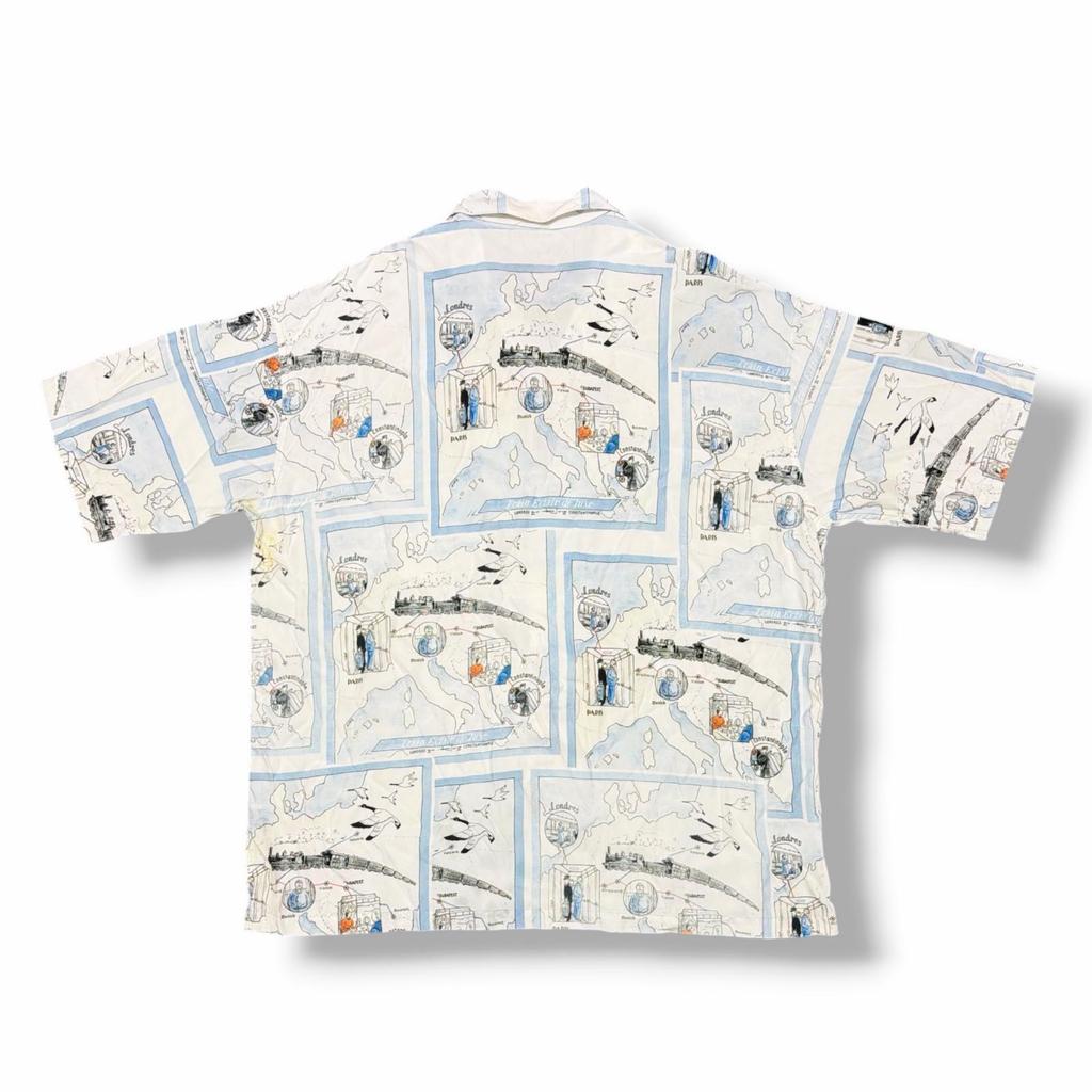 Used Reference retail price: 38,500 yen PORTER CLASSIC ALOHA SHIRT TRAIN "Orient Express" Aloha shirt Short-sleeved shirt Open collar Porter Classic