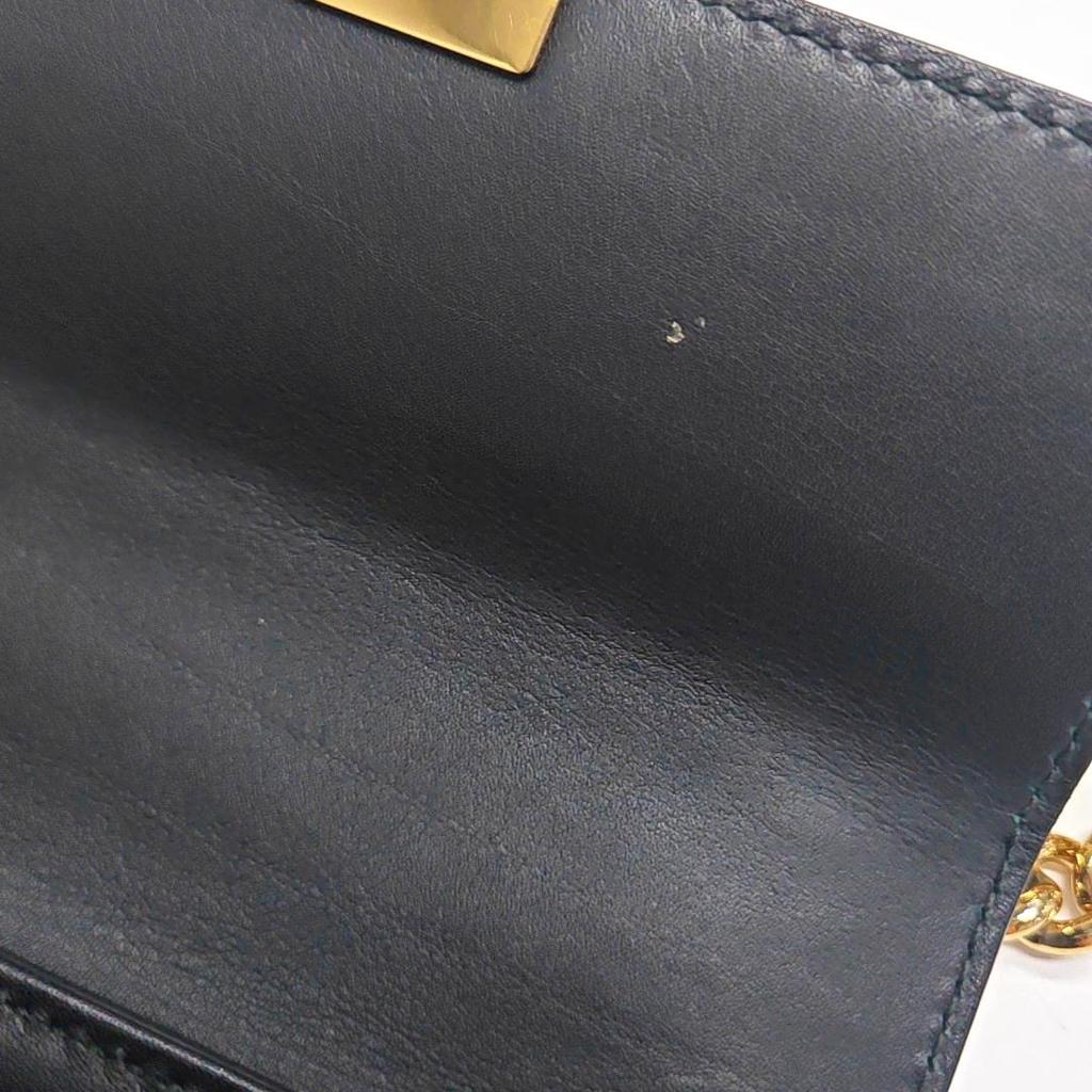 [Pre-Owned] Padlock Moonlight Treasure Box Series Metal Lock Logo Canvas And Leather Crossbody Bag Small - Very Good #A6F0AU
