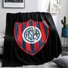 San Lorenzo de Almagro Printed Flannel Blanket, soft throw for bedroom sofa, washable,soccer fan merchandise, great gift.