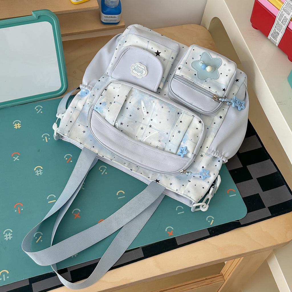 Schoolbagins College Style Cute Large Capacity Casual Backpack Female High School Student Junior High School Student Class School Bag Make-up Bag