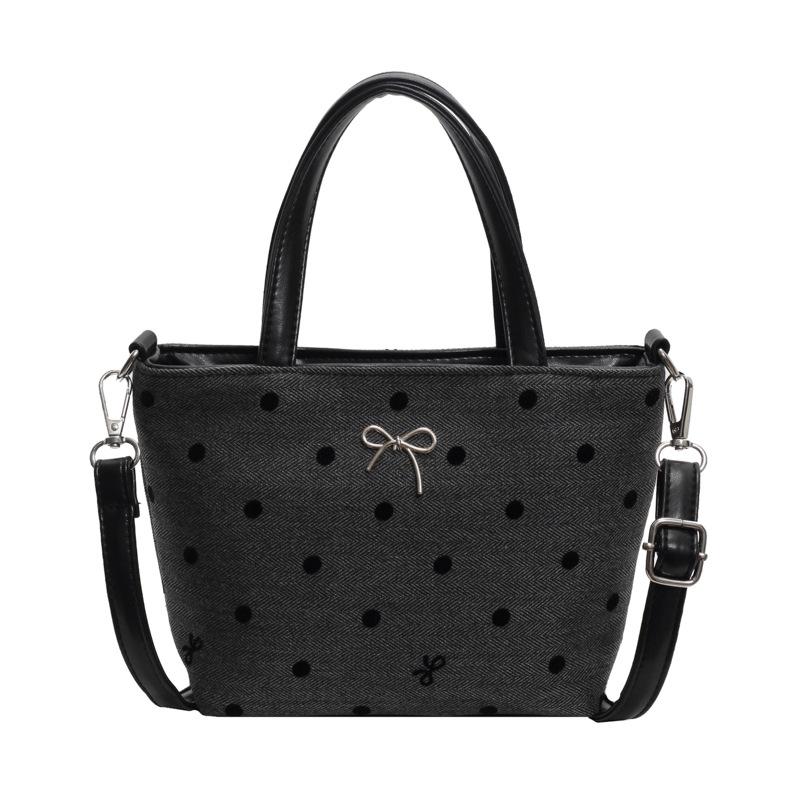 

Fashion underarm small bag women s summer 2025 new trendy Korean version polka dot printing niche portable shoulder canvas bag