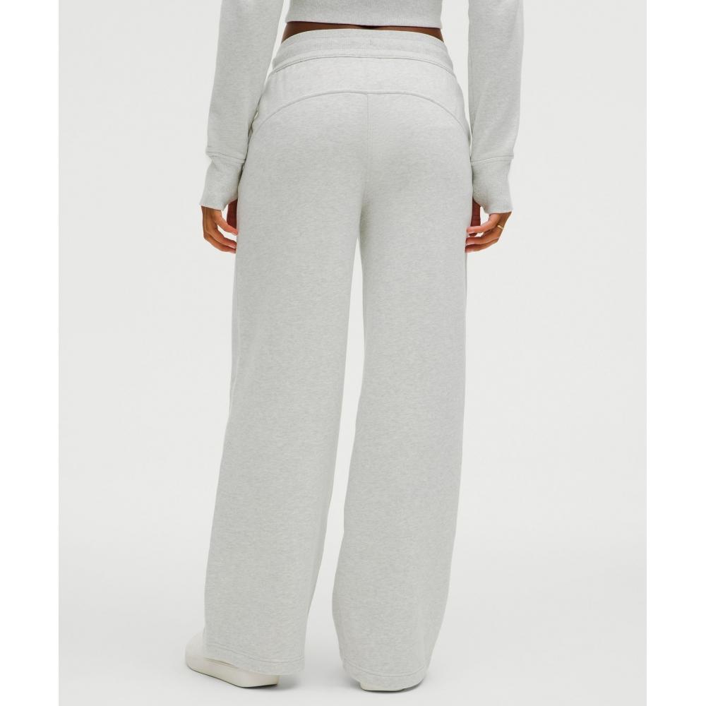 Lululemon Scuba Mid Rise Wide Leg Pant  Tall Heathered Core Ultra Light Grey