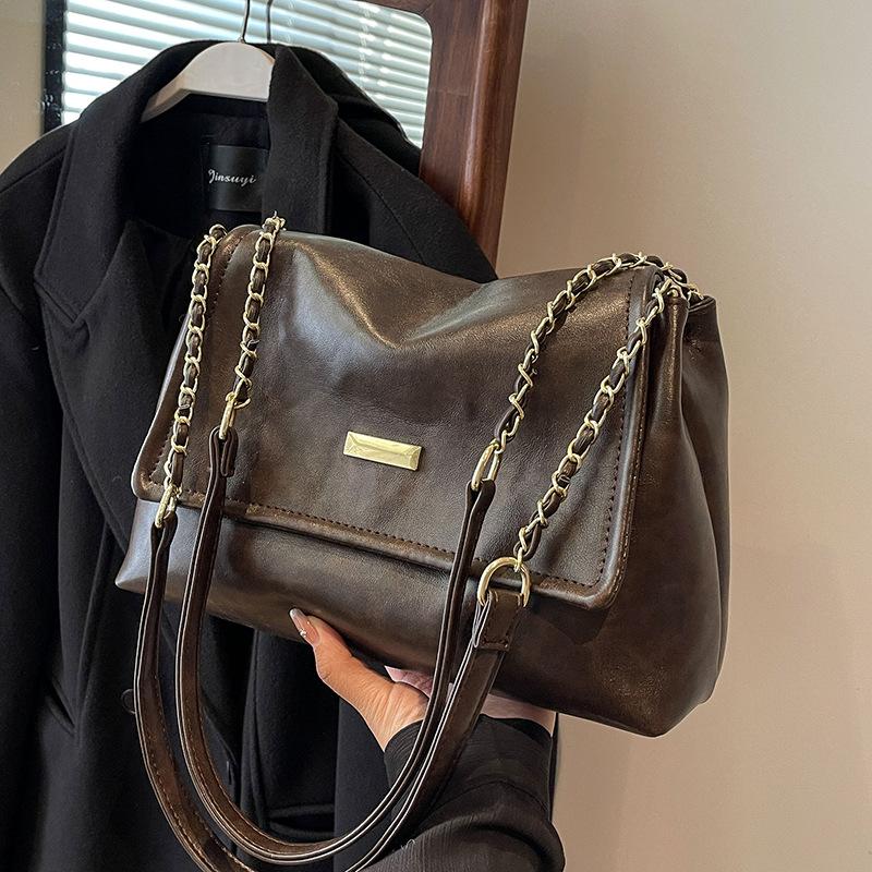 Tasche mit großem Fassungsvermögen Modische und Nischen-Damentasche Hochwertige Kette Einzelschultertasche Umhängetasche Tragetasche
