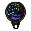 HANSWD Multifunktions-LED-Motorrad-Tachometer mit Kilometerzähler, Hintergrundbeleuchtung und Tankanzeige, 160 km/h, DC12V (B.)