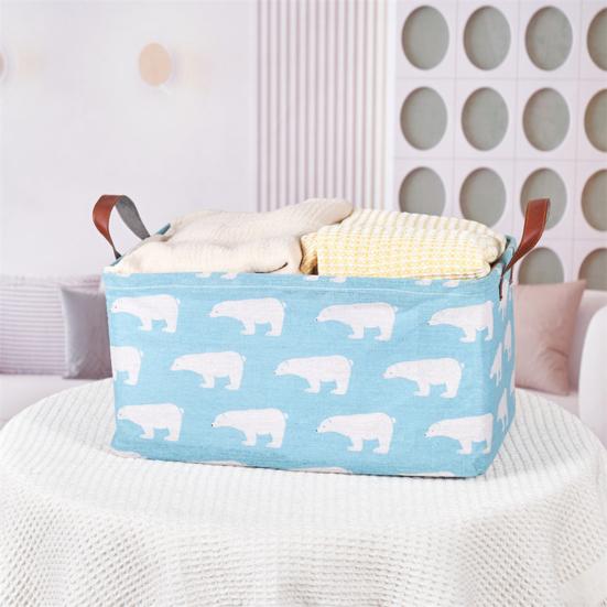 Clothes Laundry Basket Storage Box with Reinforced Handle Large Capacity Toys Storage