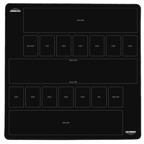 [Featured in Magazines] EXCITEHOBBY Trading Card Playmat, Duel Masters PSA, Simple Design, Rubber Mat, Card Game, Non-Slip, Easy Turning, Battlefield,