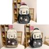 Color Contrast Student Backpack With Nylon Construction And Multifunctional Design