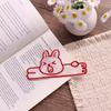 Cute Rabbit Embroidery Bookmarks Colorful Cartoon Transparent Page Marker For Students Reading Gift Daily Use