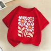 Flower Graphic Teenager Tshirts For Girls Summer Children Casual Cute Colorful Comfortable Tops Kids Oneck Short Sleeve Tees