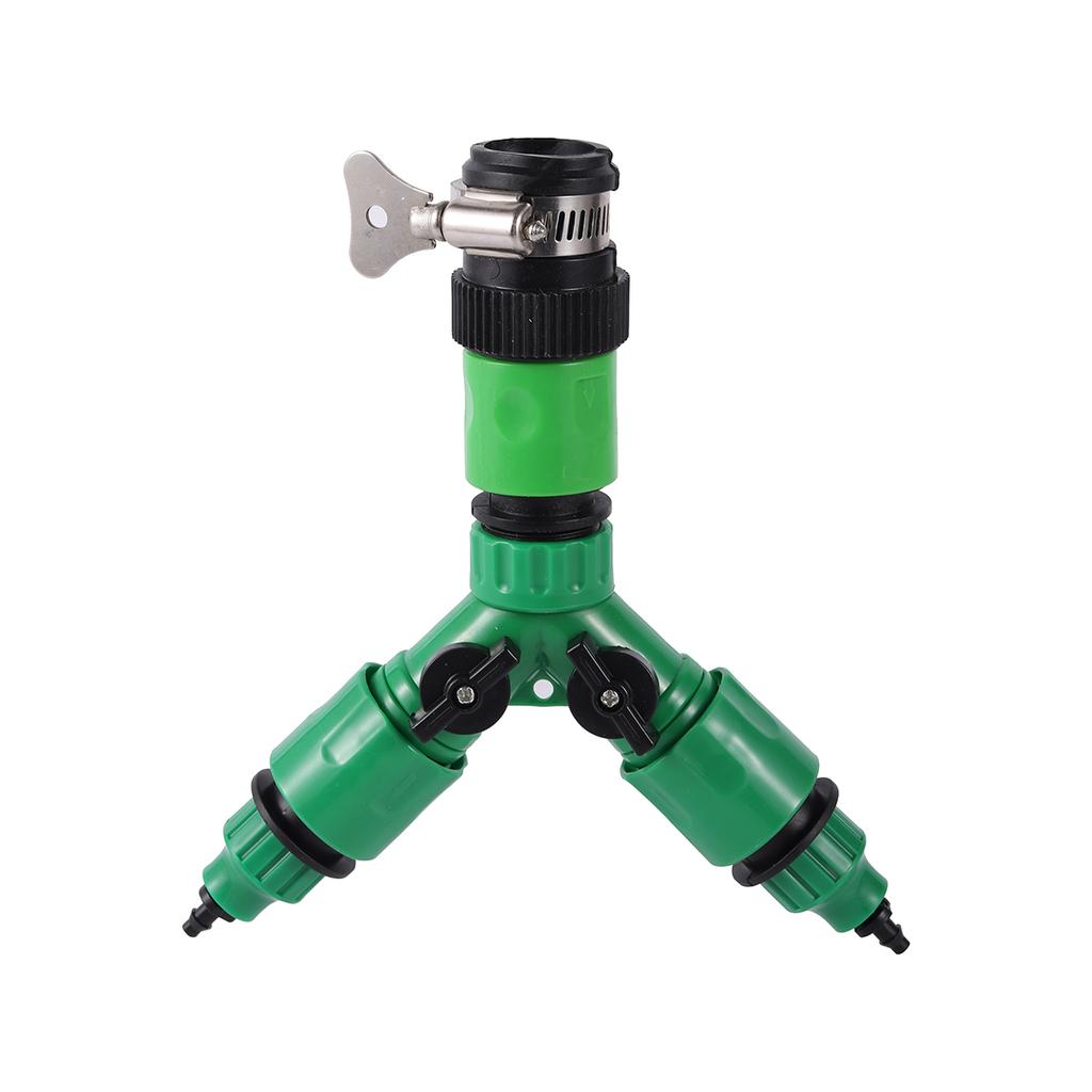 Y-vormige 3-wegklep Kit Tuinirrigatie Kraan 16mm Snelnippel Connector Automatisch Plantenwaterapparaat Verbinding Met Schakelaar