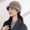 Autumn and Winter New Women's Woolen Bucket Hat Shows Small Face Versatile Temperament Mother Hat Retro Fashion Basin Hat