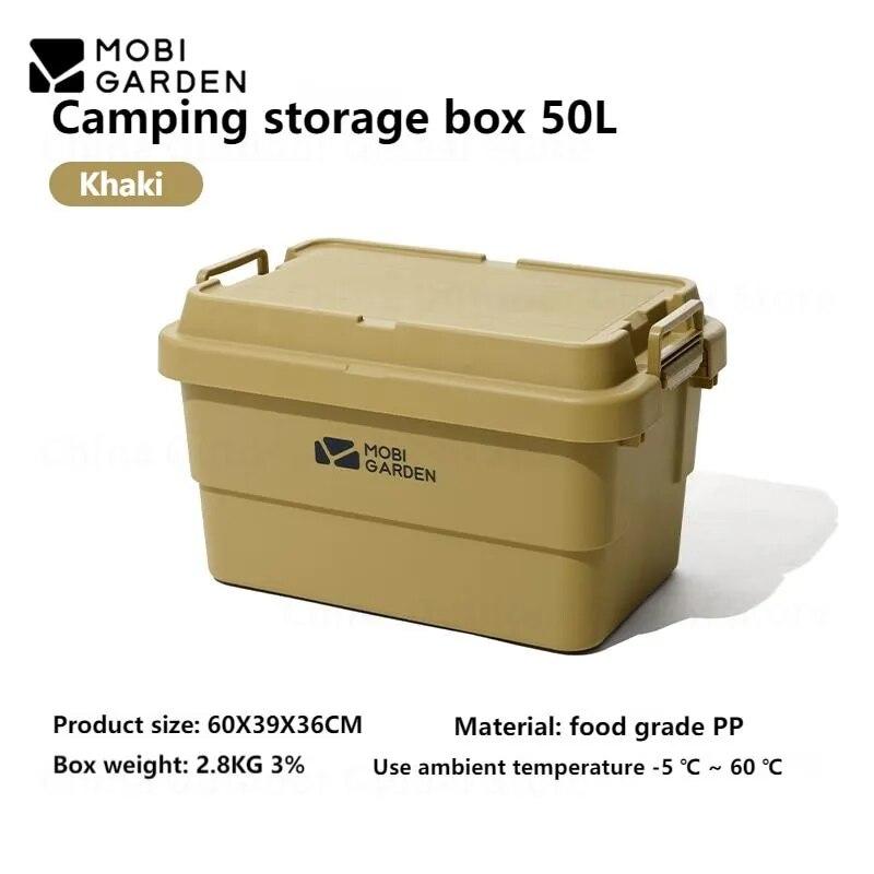 

MOBI GARDEN 22 л/50 л/50 л ПРО Ящик для хранения Большой вместимости Кемпинг Портативные сумки для хранения Пищевой ПП материал Коробка Столик Штабелируемый
