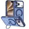 Case for iPhone 18 Pro Max, Shockproof Protection with Magnetic Ring and Stand - Dark Blue