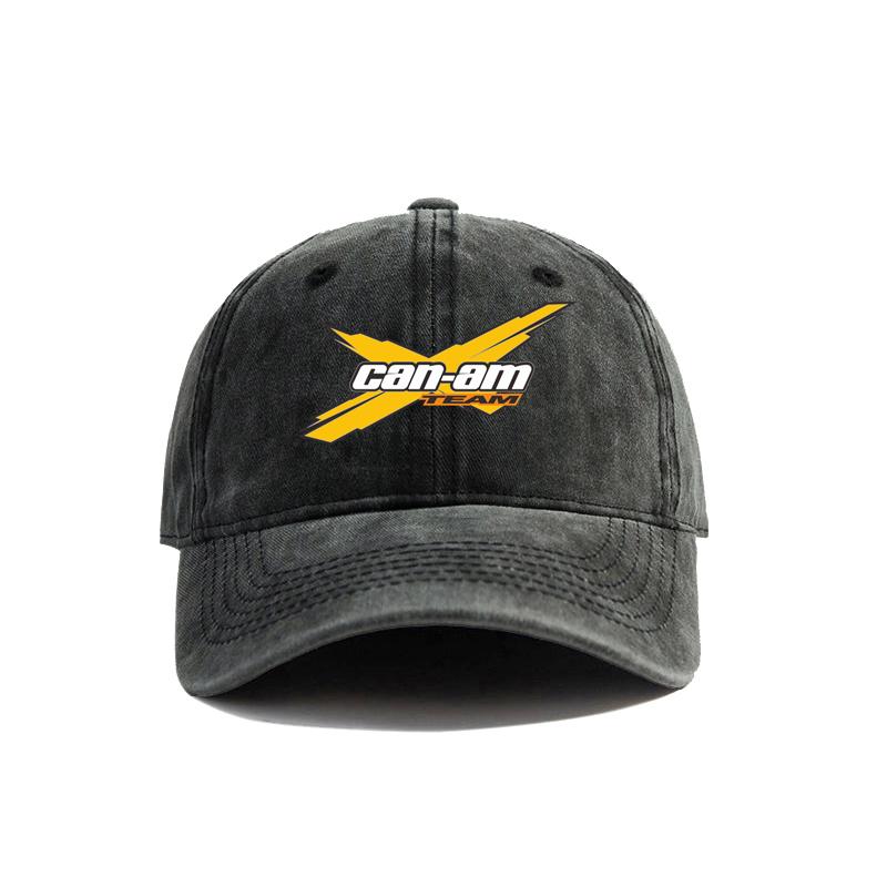 Can Am Team Baseball Cap Distressed Hats Cap Unisex Retro Outdoor Summer Adjustable Can Am Logo BRP Hat