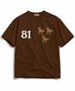 NP STUDIO 81 Logo Oversized Short Sleeve T-Shirt [ Brown ]