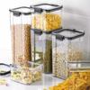 Transparent Stackable Food Storage Boxes Sealed Square Fresh-Keeping Boxes  Dried Fruits Storage