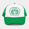 Green Velvet Clover Shamrock Hat Breathable Sun Hat Casual Peaked Cap  St. Patricks Day