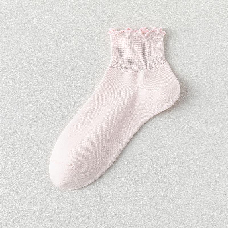 

Женские мелкие короткие носки, летние тонкие свободные кружевные бесшовные носки из чистого хлопка для послеродового периода, носки для пожилых людей с опухшими и полными ногами 1 pair светло-розовый