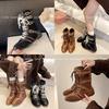 Retro Leather Boxing Boots Women's Autumn 2025 New British Style Martin Boots Maillard Platform Mid-tube Short Boots