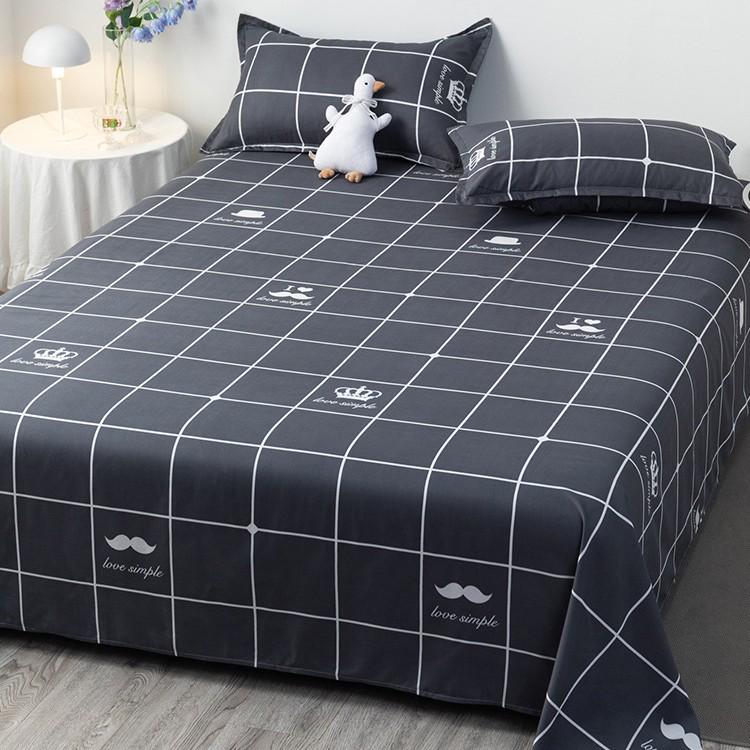 Winter Single Bed Sheet and Quilt Cover Set - 1.5m, Washed Cotton, Includes Pillowcase, Dormitory Style