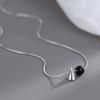 Black Bead Cone Pendant Necklace Women's 2024 New Niche Design Collarbone Chain Simple Light Luxury Design Neck Chain