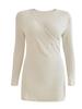 Autumn/Winter Long Sleeve Solid V-Neck Casual Home Wear Slim Ribbed Top