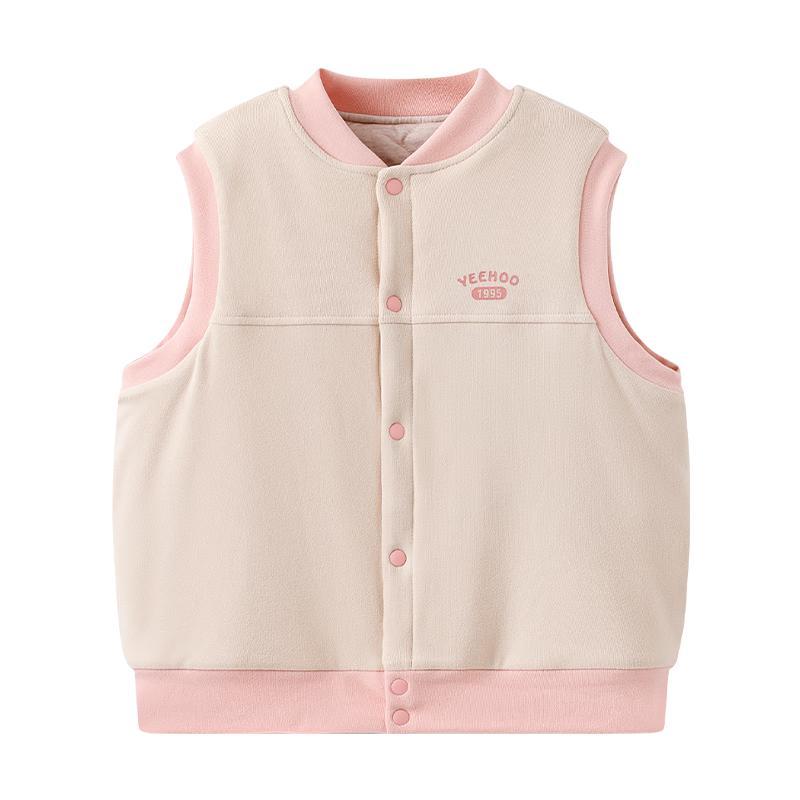YEEHOO Four-Layer Thickened Wool-Lined Warm Kids Vest 110