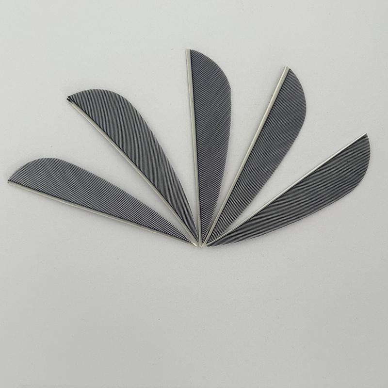 50Pcs Arrows 2.5Inch Turkey Feathers Fletching with Parabolic Water Drop RW Archery Feather for Hunting Bow Arrow Accessories 5