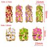 5pcs 2pcs Stainless Steel Wrinkle Rectangle Vintage Enamel Colorful Charm Pendants DIY Earrings Necklace Jewelry Making Supplies