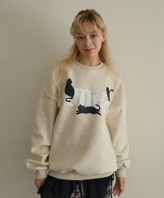 5OML Black Cat Sweatshirt (Oatmeal)