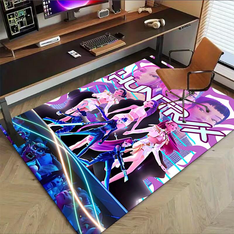 Huntrx Future Fashion Icons Carpet For Playroom Bedroom Living Room Sofa Home Decorkids Game Area Rug Nonslip Floor Mat