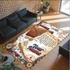 Hearts Theme Crystal Velvet Floor Rug Personalized Custom Name Text Warm Carpet Home Decoration