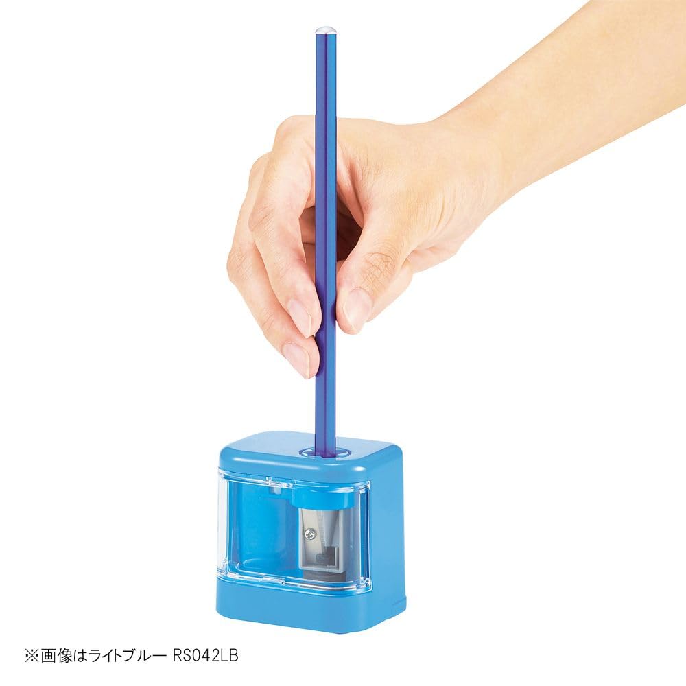 Kutsuwa Spimo Electric Pencil Light RS042LB Battery-Operated Sharpener, Blue,